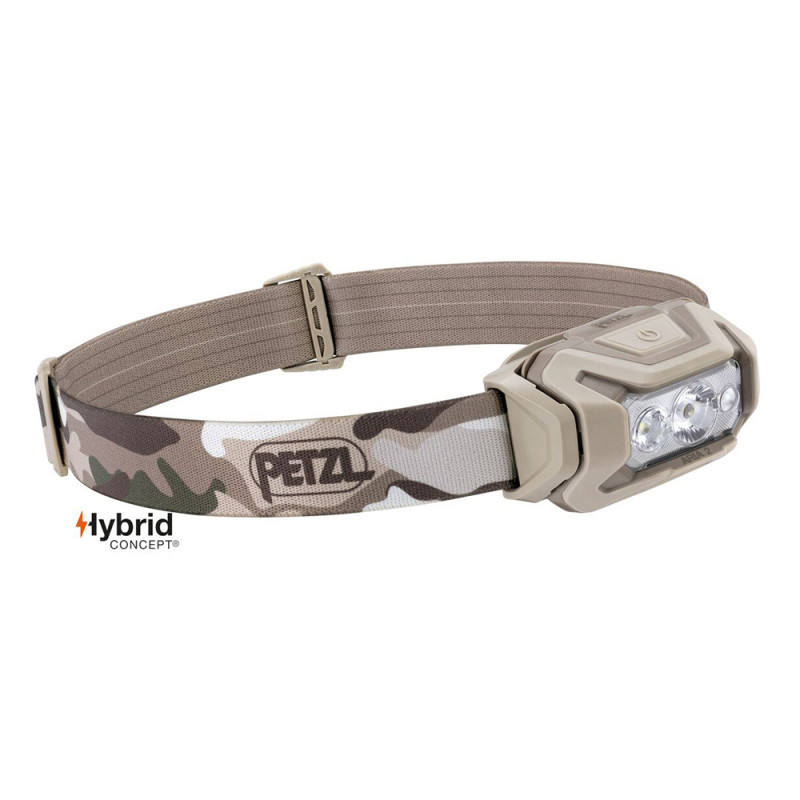 Lampe frontale Hybrid Aria 2 RGB camo - éclairage blanc, rouge, vert et bleu - 450 lumens Lampe frontale Hybrid Aria 2 RGB camo - éclairage blanc, rouge, vert et bleu - 450 lumens