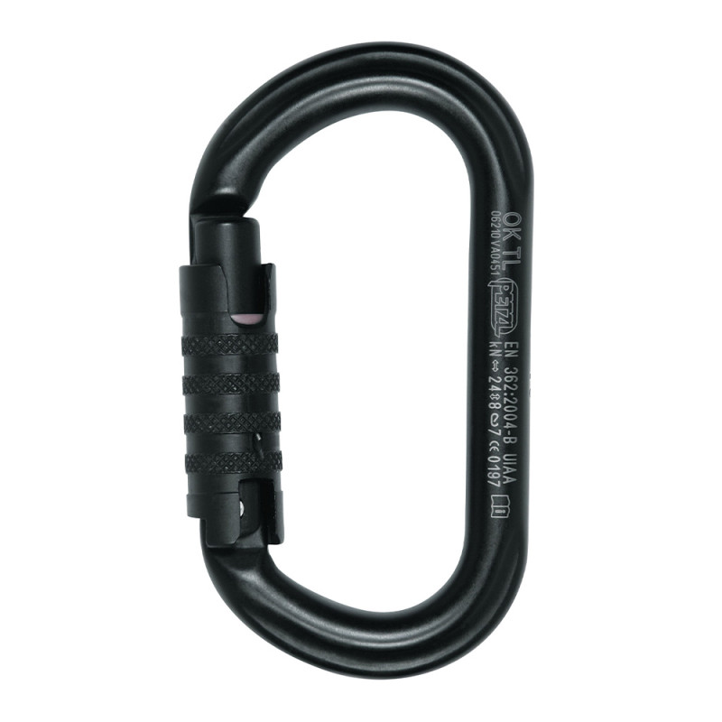 Mousqueton ovale léger OK Triact-Lock – Petzl alu, 25 kN
