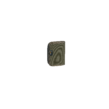 Portefeuille avec fermeture  glissière circulaire vert OD