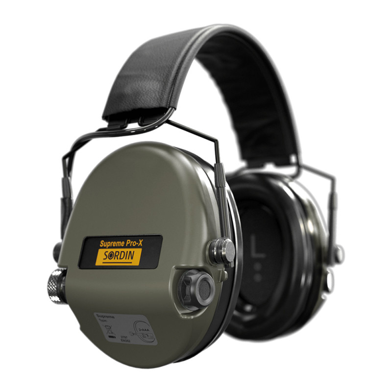 Casque anti-bruit Suprême Pro-X SFA noir – protection auditive électronique pro