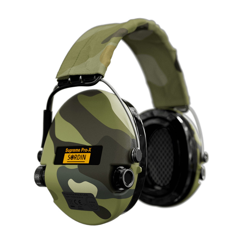 Casque anti-bruit Suprême Pro-X LED camo – protection auditive électronique & LED