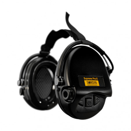 Casque anti-bruit Suprême Pro-X Noir Serre-nuque • Protection auditive électronique