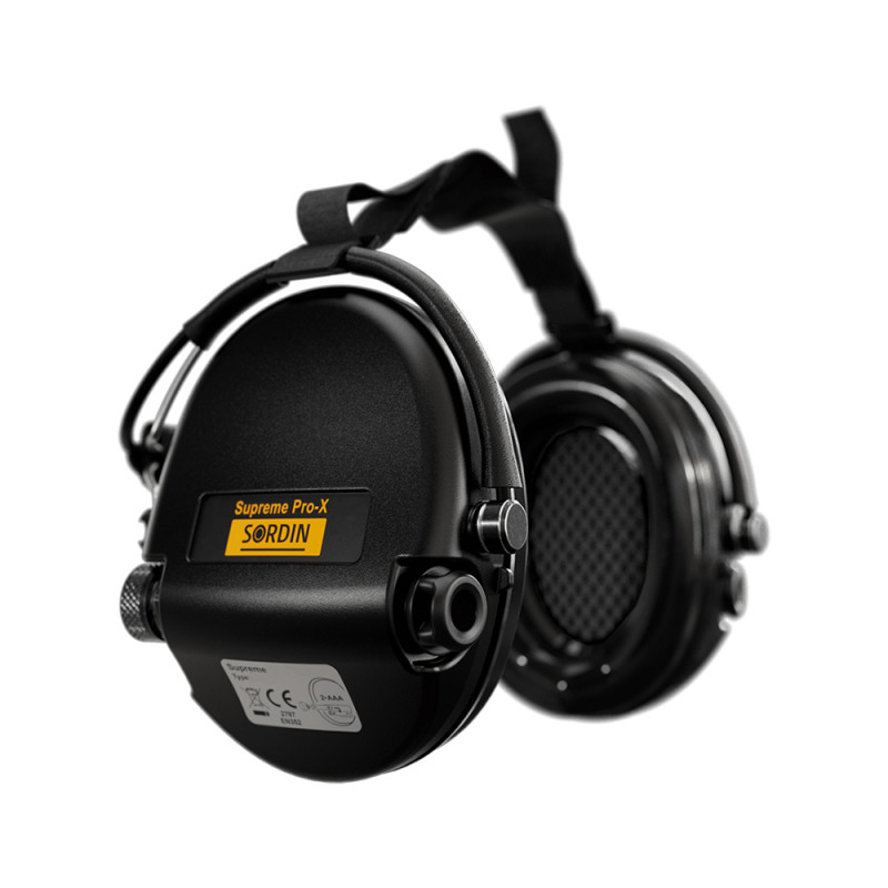 Casque anti-bruit Suprême Pro-X Noir Serre-nuque • Protection auditive électronique Casque anti-bruit Suprême Pro-X Noir Serre-nuque • Protection auditive électronique