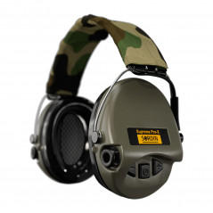 Casque anti-bruit Suprême Pro-X Vert Olive Tissu Camo – Protection Auditive Pro
