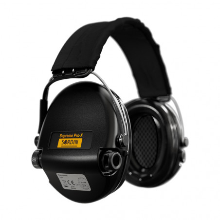 Casque anti-bruit Suprême Pro-X noir serre-tête tissu noir