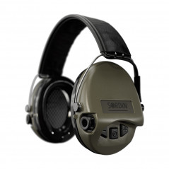 Casque anti-bruit Suprême Pro vert olive – protection auditive électronique