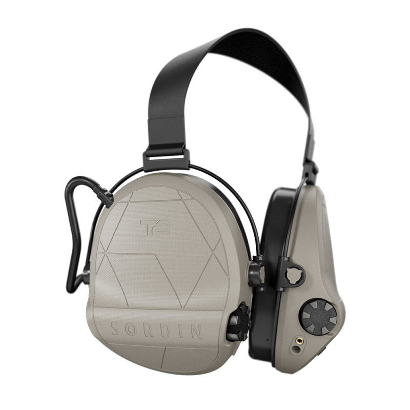 Casque anti-bruit Suprême T2 tan – protection auditive électronique haut de gamme