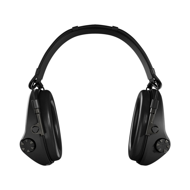Casque anti-bruit Suprême X2 noir avec serre-tête cuir noir et anneaux d'hygiène en mousse