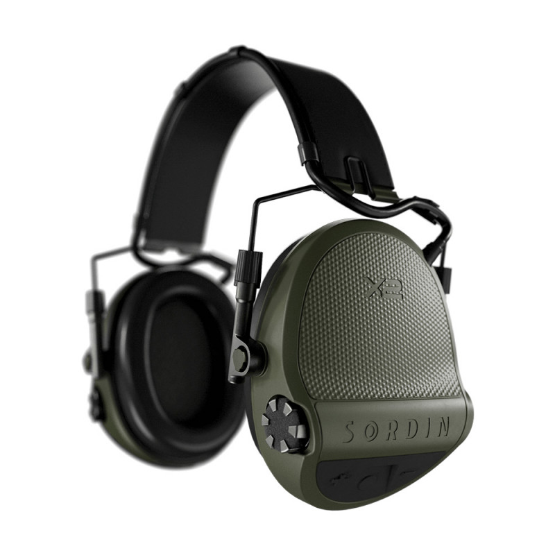 Casque anti-bruit Supreme X2 vert olive serre-tête cuir protection tactique Casque anti-bruit Supreme X2 vert olive serre-tête cuir protection tactique