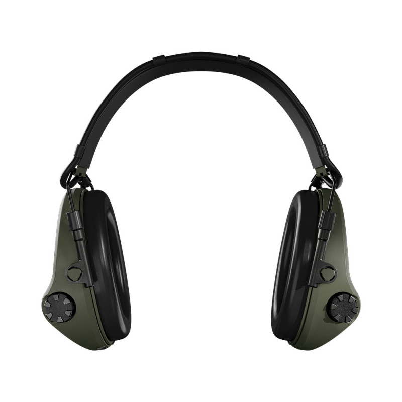 Casque anti-bruit Supreme X2 vert olive serre-tête cuir protection tactique Casque anti-bruit Supreme X2 vert olive serre-tête cuir protection tactique