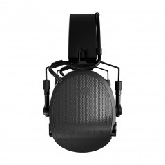 Casque anti-bruit Suprême X2 noir avec serre-tête cuir noir et anneaux d'hygiène en gel Casque anti-bruit Suprême X2 noir avec serre-tête cuir noir et anneaux d'hygiène en gel