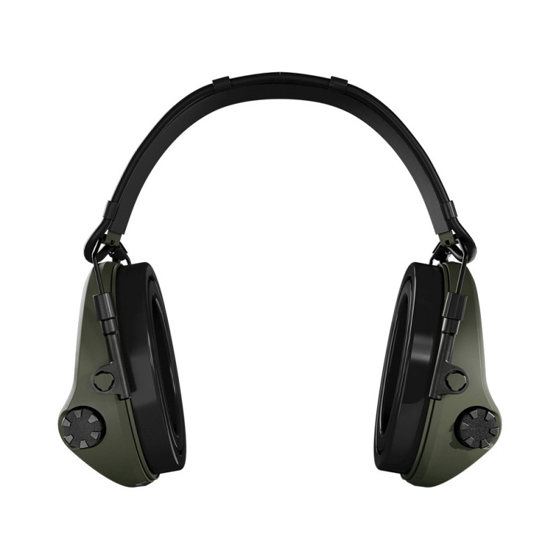 Casque anti-bruit Supreme X2 vert olive cuir gel protection auditive tactique