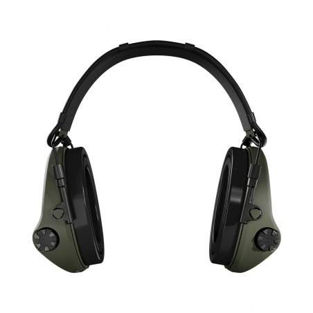 Casque anti-bruit Supreme X2 vert olive cuir gel protection auditive tactique