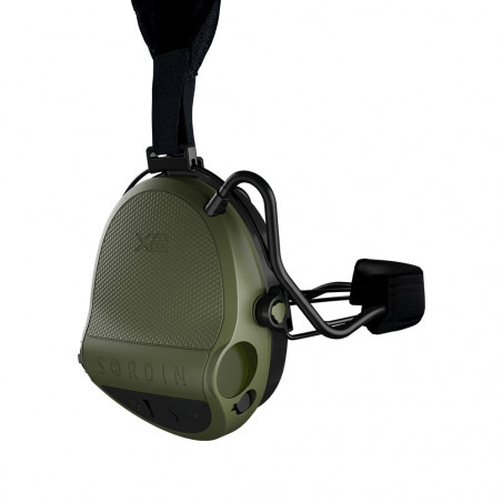 Casque anti-bruit Supreme X2 serre-nuque vert olive gel protection tactique