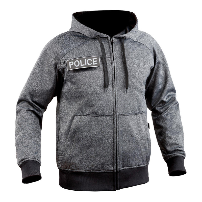 Sweat zippé GHOST gris/noir – Vêtement intervention/urban professionnel Sweat zippé GHOST gris/noir – Vêtement intervention/urban professionnel