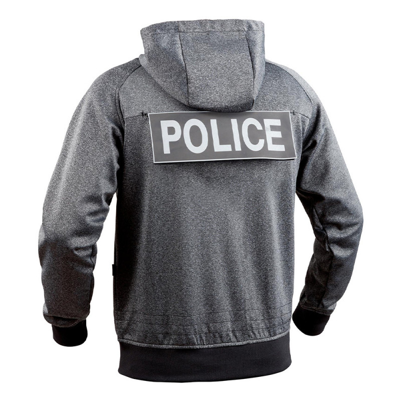 Sweat zippé GHOST gris/noir – Vêtement intervention/urban professionnel Sweat zippé GHOST gris/noir – Vêtement intervention/urban professionnel