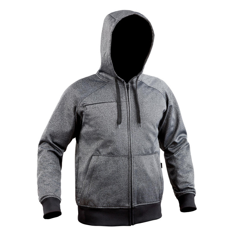 Sweat zippé GHOST gris/noir – Vêtement intervention/urban professionnel Sweat zippé GHOST gris/noir – Vêtement intervention/urban professionnel