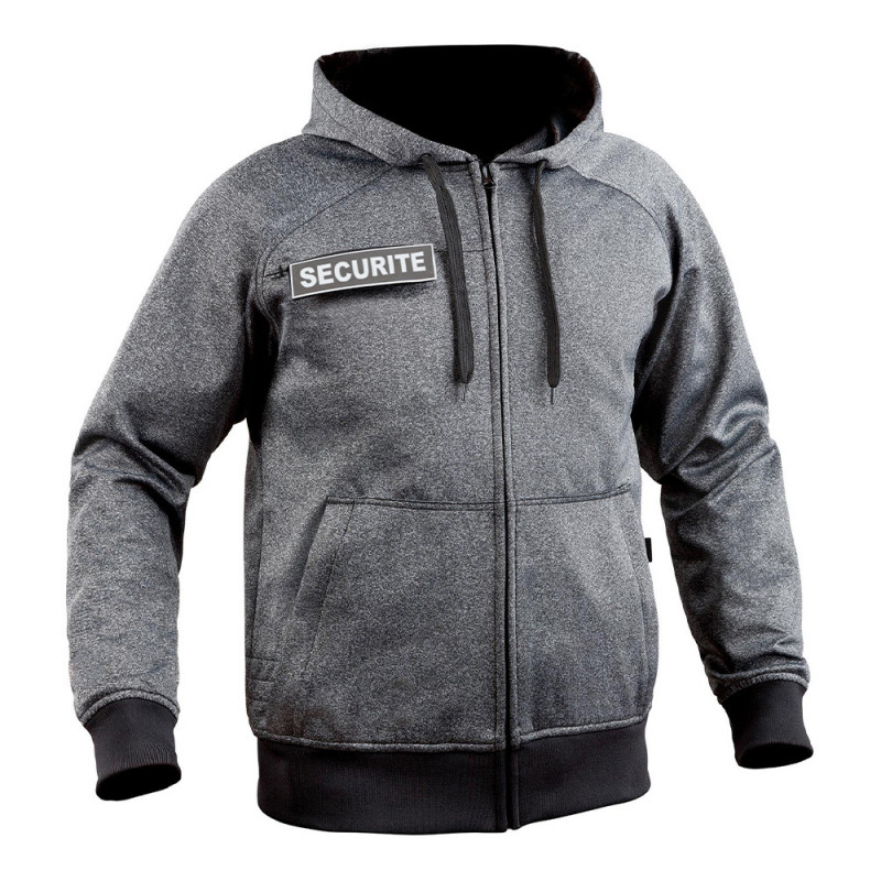 Sweat zippé GHOST gris/noir – Vêtement intervention/urban professionnel Sweat zippé GHOST gris/noir – Vêtement intervention/urban professionnel