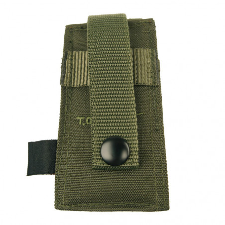 Pochette téléphone vert olive MOLLE – étui utilitaire tactique