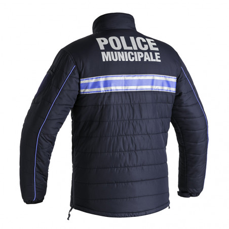 Blouson matelassé Police Municipale P.M. ONE bleu marine