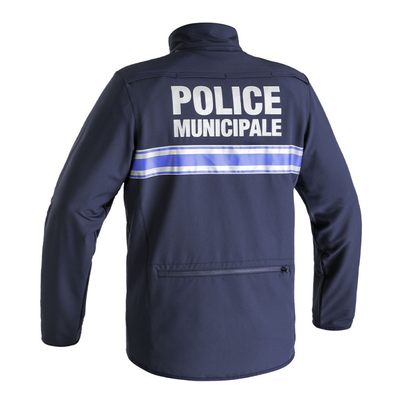 Blouson cycliste stretch Police Municipale P.M. ONE bleu marine – respirant & fonctionnel