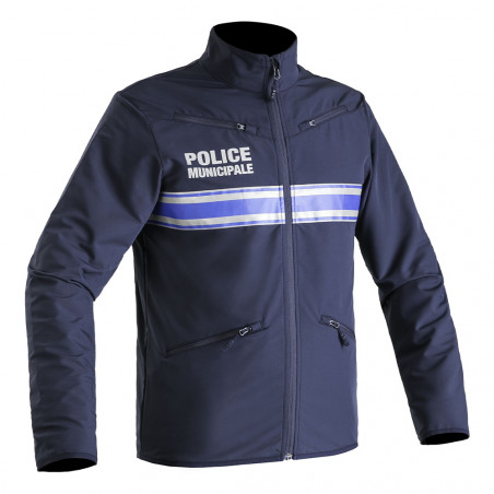 Blouson cycliste stretch Police Municipale P.M. ONE bleu marine