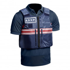 Polo GPB ASVP P.M. ONE bleu marine – respirant & pro