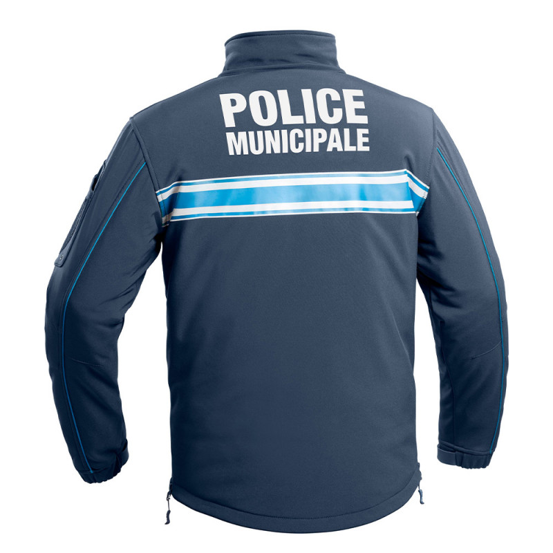 Veste Softshell Police Municipale P.M. ONE Bleu Marine – Intervention & Sécurité