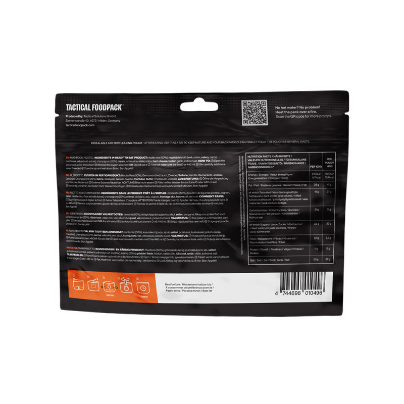 Maxi ration de survie – Risotto aux champignons lyophilisé, repas outdoor Maxi ration de survie – Risotto aux champignons lyophilisé, repas outdoor