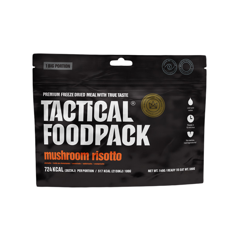 Maxi ration de survie – Risotto aux champignons lyophilisé, repas outdoor Maxi ration de survie – Risotto aux champignons lyophilisé, repas outdoor