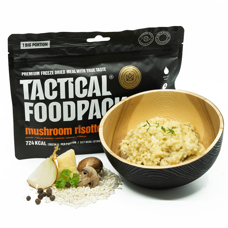 Maxi ration de survie – Risotto aux champignons lyophilisé, repas outdoor Maxi ration de survie – Risotto aux champignons lyophilisé, repas outdoor