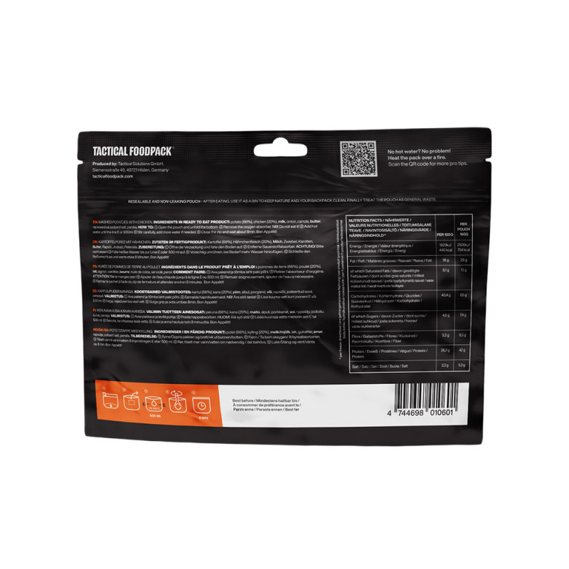 Maxi ration de survie Poulet & purée de pommes de terre – repas lyophilisé outdoor