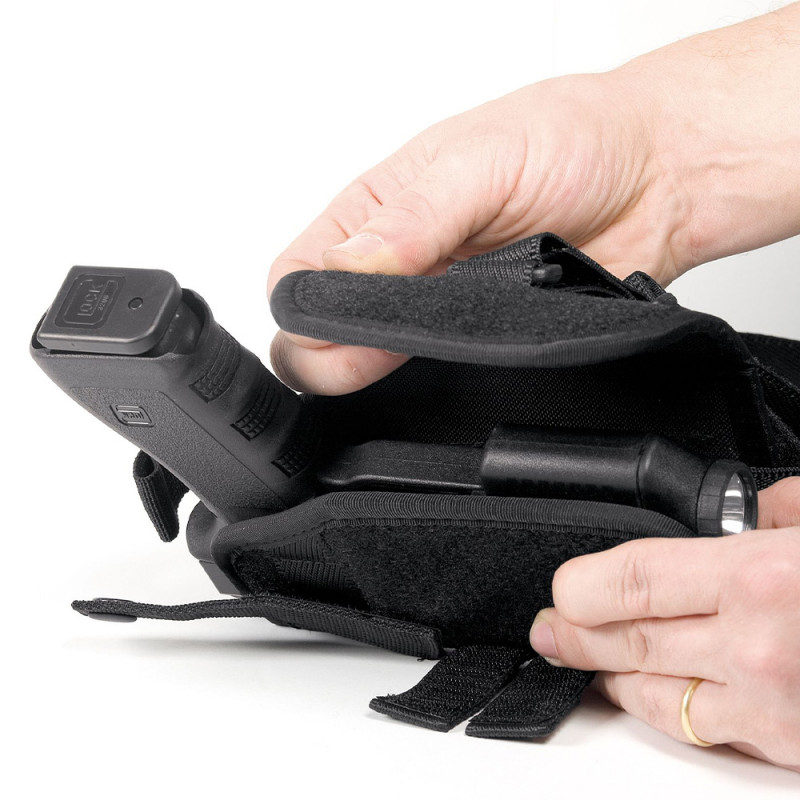 Holster gaucher Zoom VKZ804 noir – Glock + lampe / laser Holster gaucher Zoom VKZ804 noir – Glock + lampe / laser
