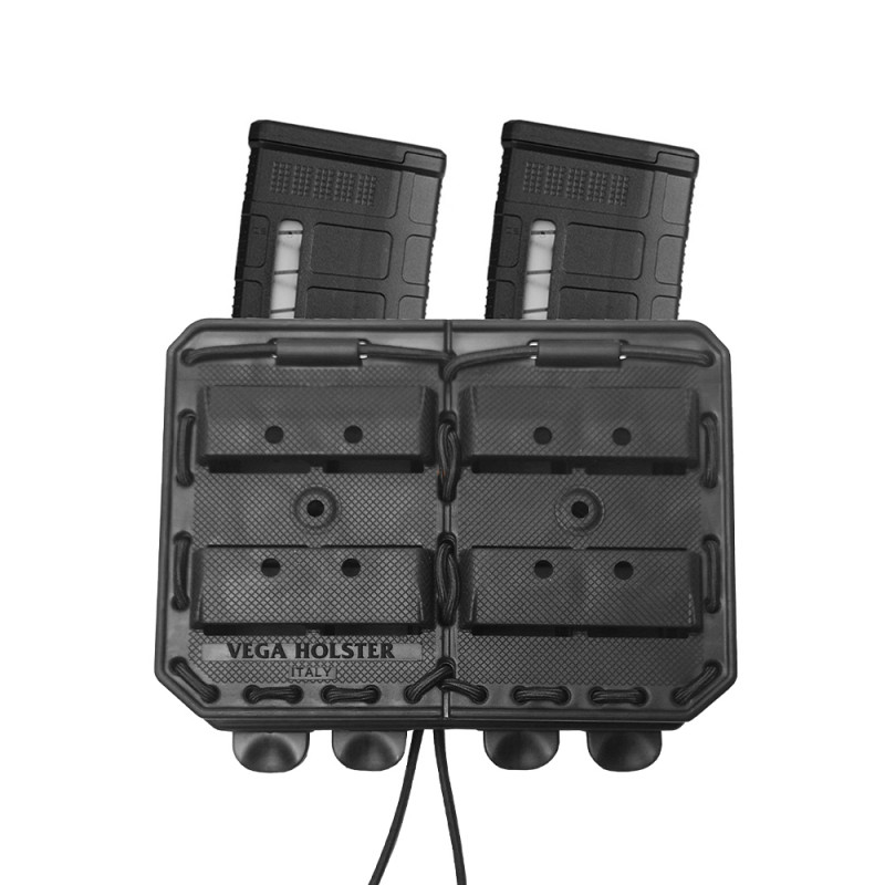 Porte-chargeur double Bungy 8BL17 noir pour M4/AR15 – transport chargeurs