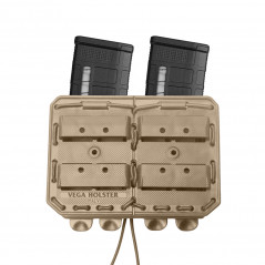 Porte-chargeur double Bungy 8BL17 tan pour M4/AR15 – tactique & robuste