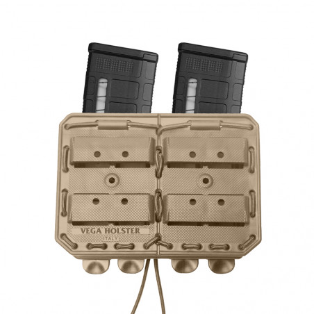 Porte-chargeur double Bungy 8BL17 tan pour M4/AR15 – tactique & robuste