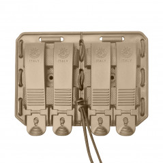 Porte-chargeur double côté à côté Bungy 8BL17 tan pour M4/AR15 Porte-chargeur double côté à côté Bungy 8BL17 tan pour M4/AR15