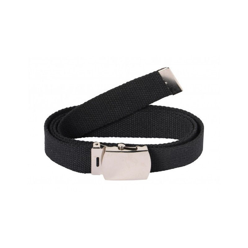 Ceinture en toile noire boucle argent