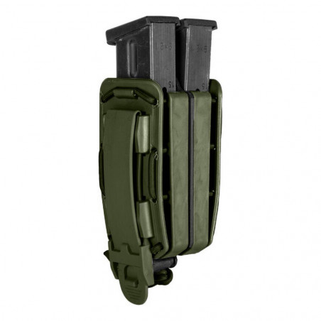 Porte-chargeur double Bungy 8BL02 – Vert olive | Fixation M.O.L.L.E. pour pistolet automatique