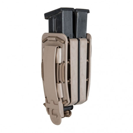 Porte-chargeur double Bungy 8BL02 Tan – M.O.L.L.E. pour pistolet | PROS-F.A.S