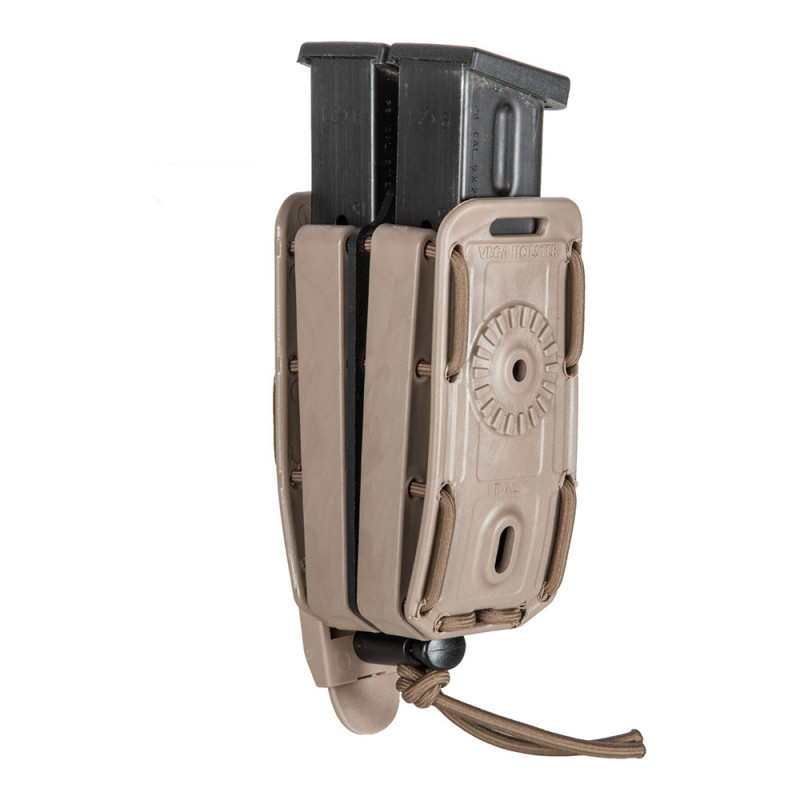 Porte-chargeur double Bungy 8BL02 Tan – M.O.L.L.E. pour pistolet | PROS-F.A.S