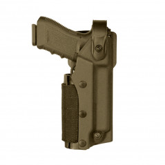 Holster droitier Zoom VKZ804 Tan – Vega Holster, GLOCK 17/18/19/22/23 avec lampe/laser