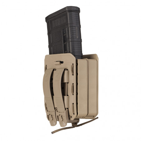 Porte-chargeur double Bungy 8BL08 tan pour .308/7.62 mm – maintien rapide