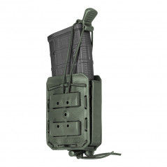 Élastique de serrage embout antidérapant vert olive pour porte‑chargeur Bungy