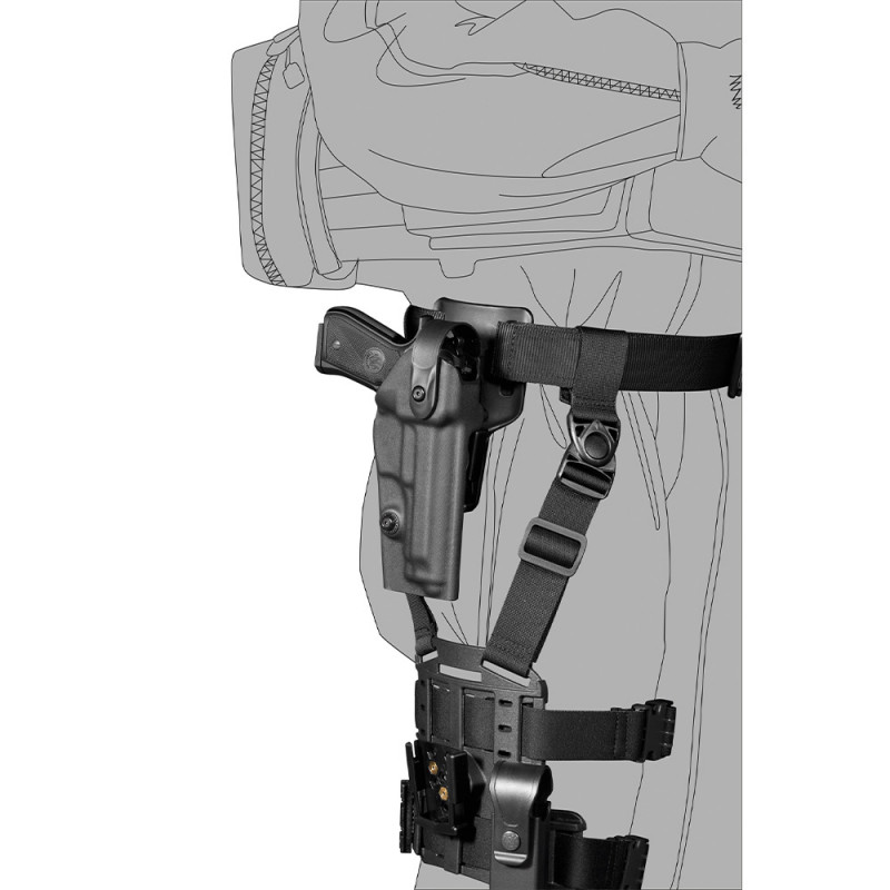 Système de connexion rotatif 8K31 noir – interface rapide pour holsters Vega