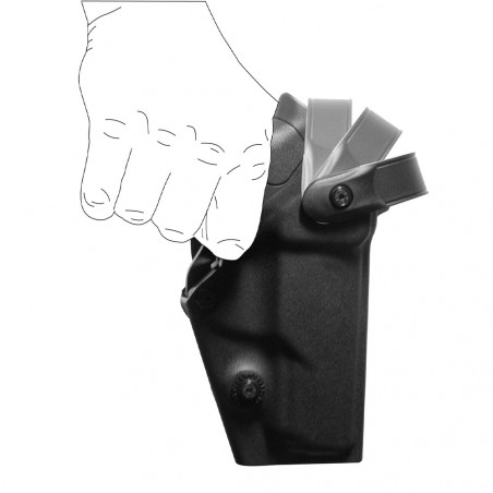Holster gaucher Vegatek Duty VKD800 tan pour Beretta 92/98 - PAMAS / MAS-G1