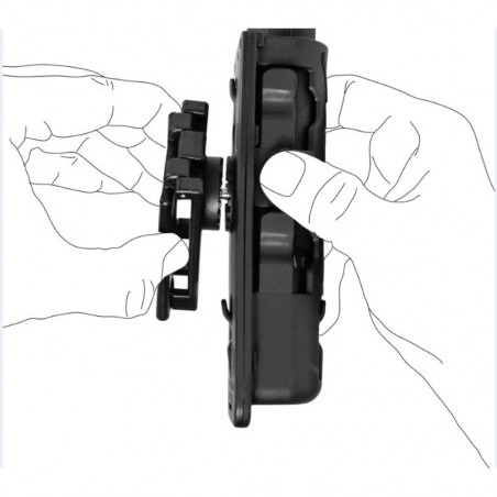 Porte-lampe rotatif 8VP63 Tan – Vega Holster, fixation ceinture/ceinturon 60 mm