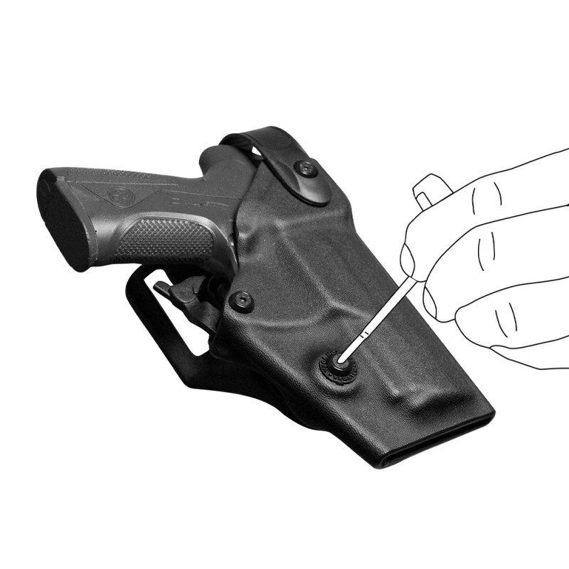 Holster Gaucher Vegatek Short VKS800 Tan – PAMAS/MAS-G1, double rétention