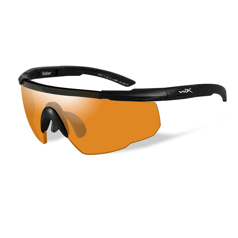 Lunettes balistiques Wiley X Saber Advanced – Monture noire • Verre orange | PROS-F.A.S