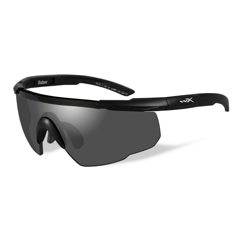 Lunettes balistiques Wiley X Saber Advanced – Monture noire • Kit 3 écrans | PROS-F.A.S